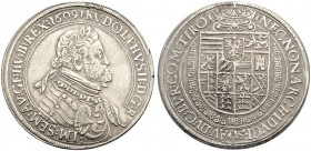 RÖMISCH-DEUTSCHES REICH. RUDOLPH II., 1576-1612 
Taler 1609, Hall. Belorbeertes Brustbild r. Rv. Gekröntes Wappen in Vlieskette. Voglh. 96/XII, MT-R ...