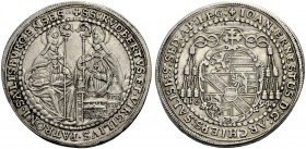 RÖMISCH-DEUTSCHES REICH. SALZBURG, ERZBISTUM. JOHANN ERNST VON THUN UND HOHENSTEIN, 1687-1709 
Halbtaler 1694. Die sitzenden Stiftsheiligen Rudbertus...