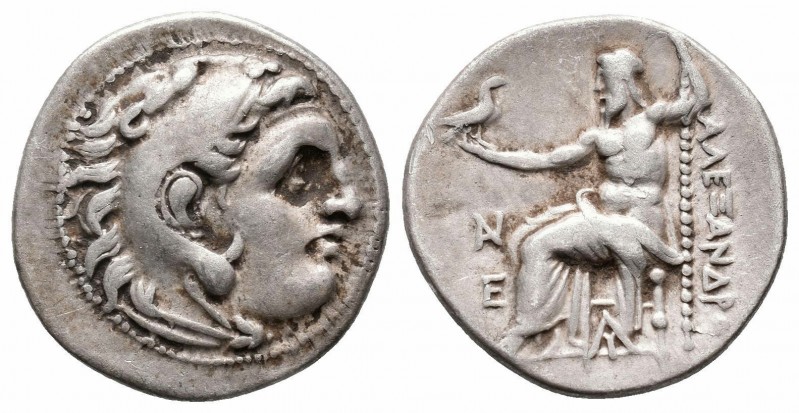 KINGS of THRACE.Lysimachos.305-281 BC.Magnesia Mint.AR Drachm 

Obverse : Head o...