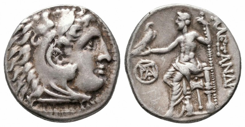 KINGS of MACEDON.Demetrios.295/4 BC.Miletos Mint.AR Drachm

Obverse : Head of He...