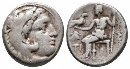 KINGS of MACEDON.Alexander III.336-323 BC.Sardes Mint.AR Drachm

Obverse : Head of Herakles right, wearing lion skin headdress
Reverse : ΑΛΕΞΑΝΔΡΟΥ; Z...