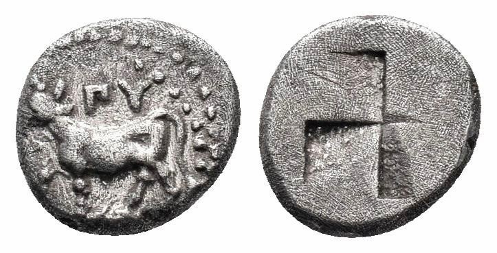 THRACE.Byzantion.Circa 416-357 BC.AR 1/2 Siglos

Obverse : Bull standing left on...