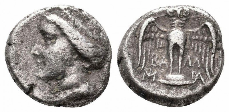 PONTOS.Amisos.Circa 300-125 BC.AR Drachm

Obverse : Head of Hera left, wearing s...