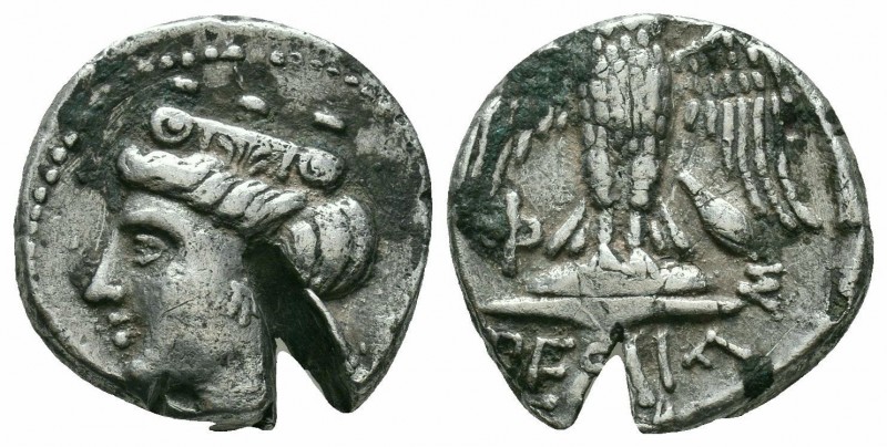 PONTOS.Amisos.Circa 4th Century BC.AR Drachm 

Obverse : Head of Hera left, wear...
