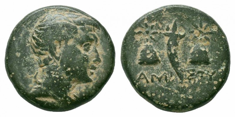 PONTOS.Amisos.Struck under Mithradates VI.Circa 120-111 BC.AE Bronze

Obverse : ...