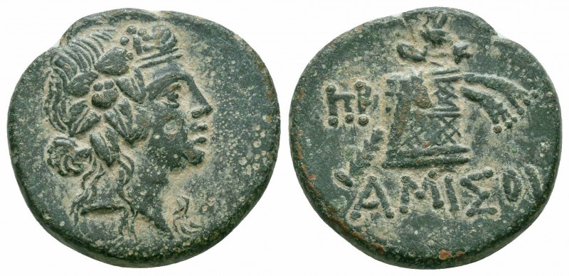 PONTOS.Amisos.Mithradates VI.Circa 85-65 BC.Civic Issue.AE Bronze

Obverse : Hea...