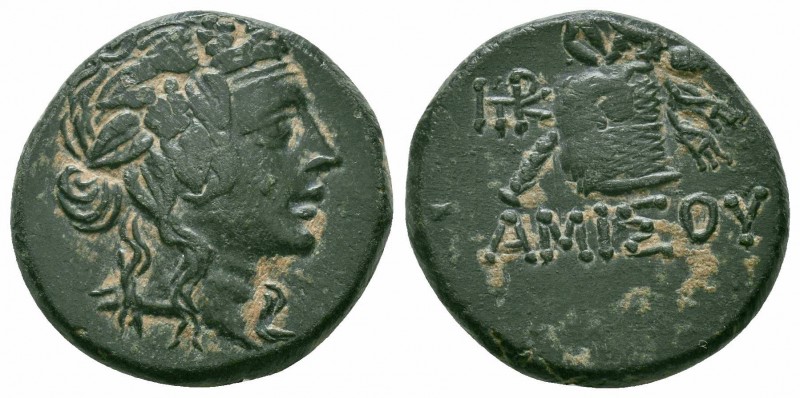 PONTOS.Amisos.Mithradates VI.Circa 85-65 BC.Civic Issue.AE Bronze

Obverse: Head...