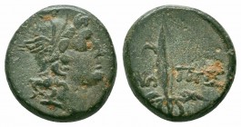 PAPHLAGONIA.Sinope.Circa 100-50 BC.AE Bronze

Obverse : Head of Perseus right, wearing a winged helmet
Reverse : ΣΙΝ ΩΠΗΣ; winged harpa

Reference : H...
