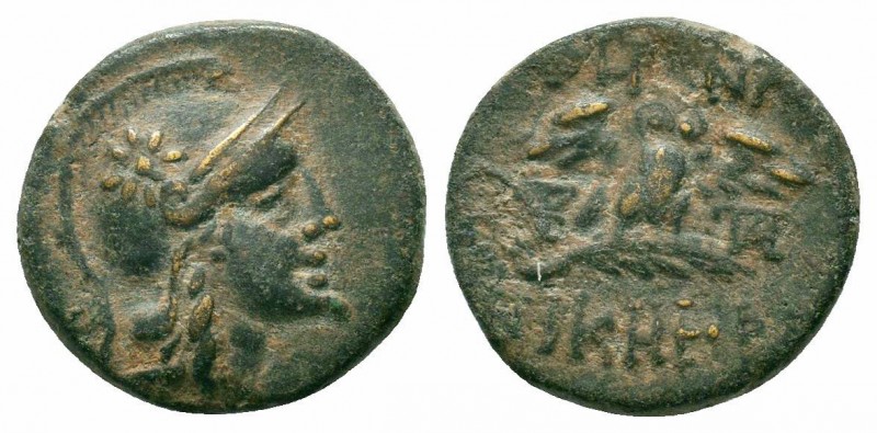 MYSIA.Pergamon.Circa 200-133 BC.AE Bronze

Obverse : Head of Athena right, weari...