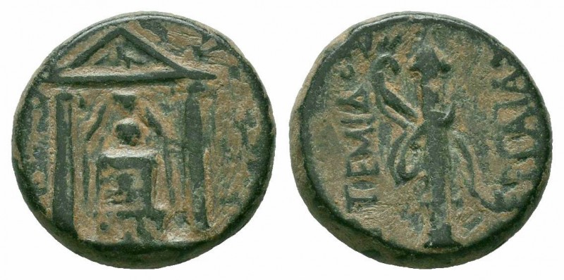 PAMPHYLIA.Perge.Circa 50-30 BC.AE Bronze

Obverse : Cult statue of Artemis Perga...