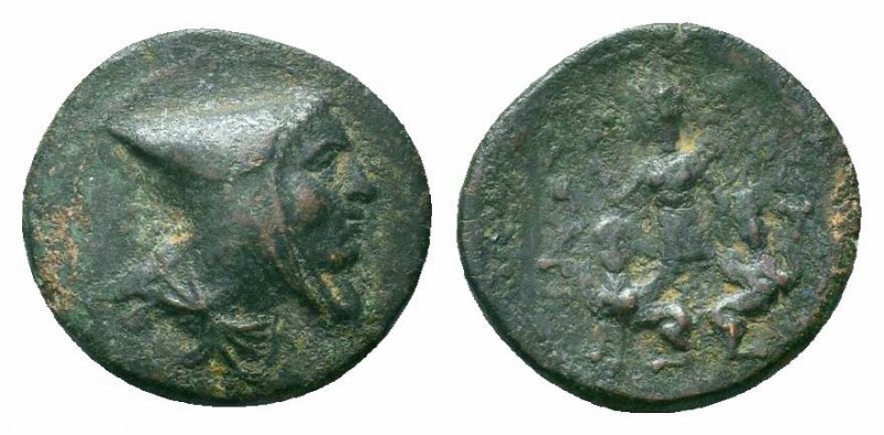 KINGS of CAPPADOCIA.Ariarathes III. 230-220 BC.AE Bronze

Obverse : Head right...