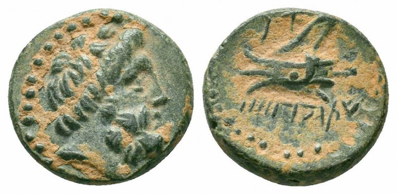 PHOENICIA.Arados.Circa 206/5-52/1 BC.AE Bronze

Obverse : Laureate head of Zeus ...