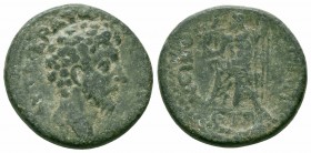 PONTOS.Nicopolis ad Lycum.Lucius Verus.161-169 AD.AE Bronze

Obverse: ΑΥΤΟΚΡΑΤⲰΡ ΟΥΗΡΟϹ ϹƐΒ; laureate-headed bust of Lucius Verus wearing cuirass and ...