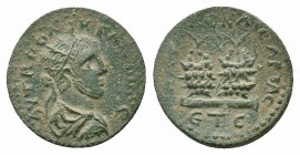 PONTUS.Neocaesarea.Gallienus.253-268 AD.AE Bronze

Obverse : AV KAI ΠOΛIK ΓAΛΛIHNOC; laureate, draped and cuirassed bust of Gallienus to right
Reverse...