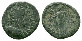 LYDIA.Sala.Pseudo autonomous issue.Time of Hadrian.117-138 AD.AE Bronze

Obverse : ΔΗΜΟϹ; draped bust of bearded Demos, right
Reverse : ϹΑΛΗΝΩΝ; Herme...