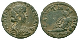 LYDIA.Saitta.Otacilia Severa.244-249 AD.AE Bronze

Obverse : Μ ΩΤΑΚ ϹƐΒΗΡΑ ϹƐ; diademed and draped bust of Otacilia Severa, right
Reverse : ϹΑΙΤΤΗΝΩΝ,...