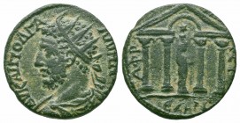 CARIA.Aphrodisias.Gallienus.253-268 AD.AE Bronze

Obverse : AΥ KAI ΠO ΛI ΓAΛΛIHNOC; radiate, draped and cuirassed bust left
Reverse : AΦΡOΔICIEΩN, tet...
