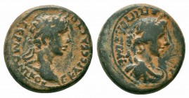 PHRYGIA.Aezani.Caligula.37-41 AD.AE Bronze

Obverse : Γ ΚΑΙϹ ϹƐΒΑϹΤΟϹ ΓƐΡΜΑΝΙΚΟϹ; laureate head of Caligula, right
Reverse : ΑΙΖΑΝΙΤΩΝ ΕΠΙ ΠΡΑΞΙΜΕ; dr...