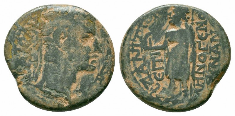 PHRYGIA.Aezanis.Claudius.41-54 AD.AE Bronze

Obverse : ΚΛΑΥΔΙΟϹ ΚΑΙϹΑΡ; laureate...