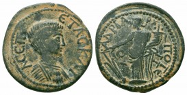 PHRYGIA.Hadrianopolis Sebaste.Geta.198-209 AD.AE Bronze

Obverse : Λ CЄΠ ΓЄTAC K; bare headed, draped and cuirassed bust of Geta to right,
Reverse : A...