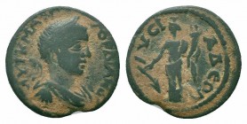 PHRYGIA.Lysias.Gordian III.238-244 AD.AE Bronze

Obverse : ΑΥΤ Κ Μ ΓΟΡΔΙΑΝΟϹ; laureate, draped and cuirassed bust of Gordian III to right
Reverse : ΛΥ...