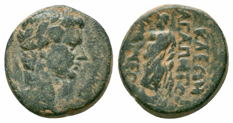 PHRYGIA.Prymnessus.Augustus.27 BC- 14 AD.AE Bronze

Obverse : ΣΕΒΑΣΤΟΣ; laureate...