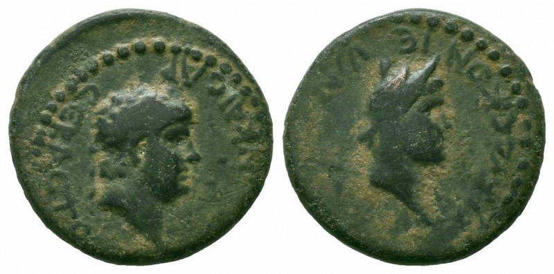 LYCAONIA.Iconium.Nero.54-68 AD.AE Bronze

Obverse : ΝЄΡωΝ ΚΑΙCΑΡ CЄΒΑCΤΟC; laure...