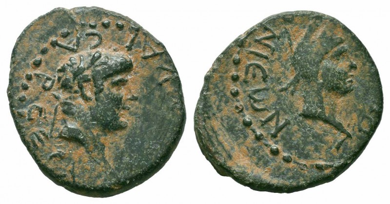 LYCAONIA.Iconium.Nero.54-68 AD.AE Bronze

Obverse : EPΩN KAICAP CEBACTOC; laurea...