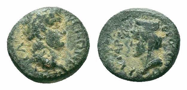 CILICIA.Anazarbus.Nero.54 - 68 AD.AE Bronze

Obverse : ΝƐΡΩΝ ΚΑΙϹΑΡ; laureate he...