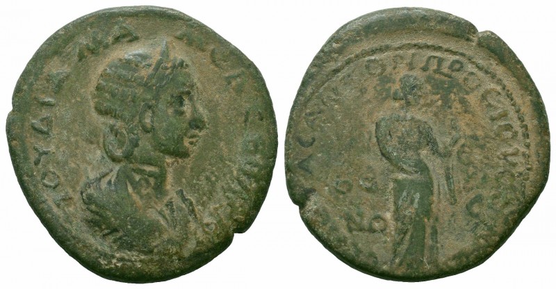 CILICIA.	Seleucia ad Calycadnum.Julia Mamaea.222-235 AD.AE Bronze

Obverse : ΙΟΥ...