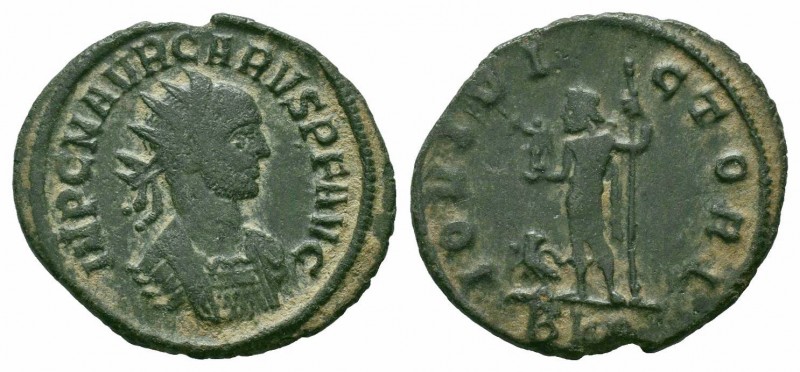 CARUS. 82-283 AD.Rome Mint.AE Antoninianus 

Obverse : IMP C M AVR CARVS P F AVG...