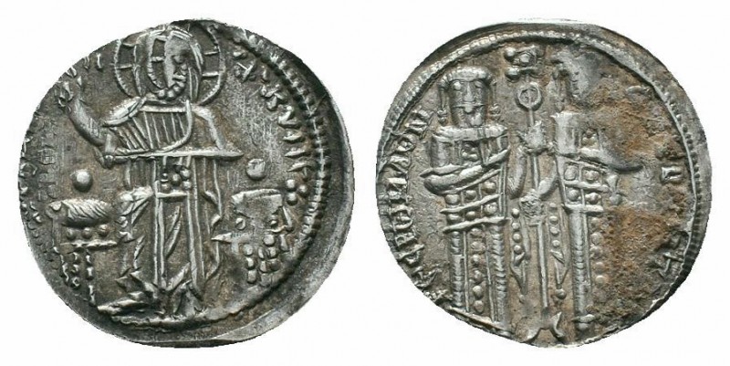 ANDRONICUS II with MICHAEL IX.1282-1328 AD.Constantinople Mint.AR Basilikon

Obv...