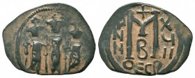 HERACLIUS.HERACLIUS CONSTANTINE and MARTINA.610-641 AD.Thessalonica Mint.AE Follis

Obverse : Heraclius, Heraclius Constantine and the Empress Martina...