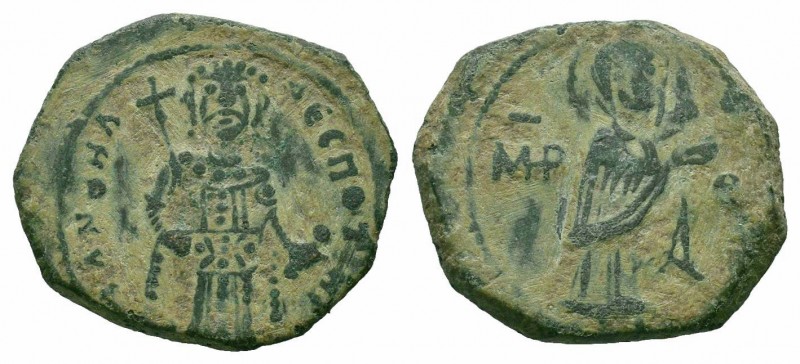 MANUEL I. 1143-1180 AD.Constantinople Mint.AE tetarteron

Obverse : The Virgin, ...