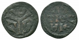 CRUSADERS.Antioch.Raymond of Poitiers.1136-1149 AD.AE Bronze

Obverse : R A M; in ornamental style and within a triangular pattern
Reverse : AN TIOC H...