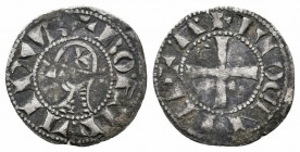 CRUSADERS.Antioch.Bohemund II.1163-1201 AD.BI Denier

Obverse : +BOAMVNDVS; profile bust with crescent left and star right 
Reverce : +ANTIOCHIA; smal...