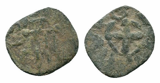 CILICIAN ARMENIA.Baronial.Toros II.1144-1168 AD.AE Pogh

Obverse : Cross pattee,...