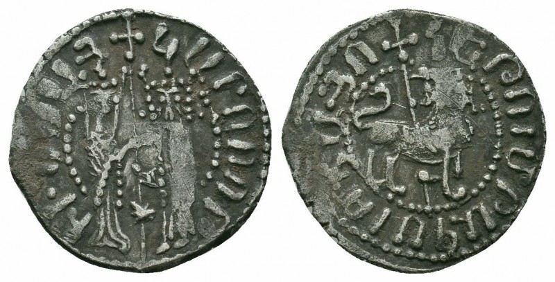 CILICIAN ARMENIA.Hetoum I and Zabel.1226-1270 AD.Sis Mint.AR Half Tram

Obverse ...