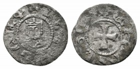 ARMENIA.Cilician Armenia.Levon V.1374-1393 AD.Sis Mint.BI Denier

Obverse : Crowned bust facing
Reverse : Cross pattee

Reference : AC 504

Weight : 0...