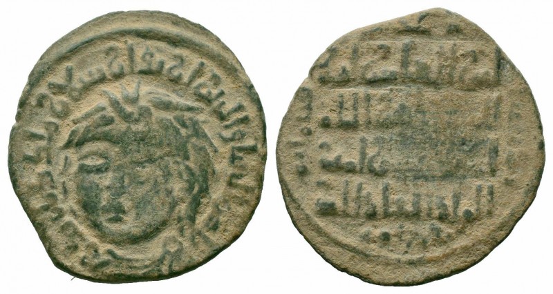 ARTUQID of MARDIN.Nasir al-Din Artuq Arslan.1200-1239 AD.No Mint.611 AH.AE Dirhe...