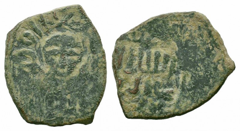 ARTUQID of MARDIN.Ghazi I.1239-1261 AD.AE Dirham

Obverse : Bare headed and drap...