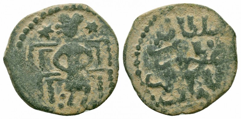 SELJUQ of RUM. Kaykaus II.2nd Reign. 1257-1261 AD. AE Fals

Obverse : Sultan sit...