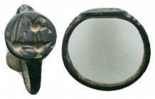 Byzantine.Circa 7th-13th century AD.Nice bronze ring

Weight : 3.4 gr

Diameter : 27 mm