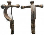 Ancient Rome.Circa 1st-3rd century AD.Nice bronze fibula

Weight : 33.2 gr

Diameter : 65 X48 mm