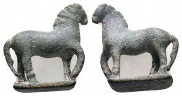 Ancient Rome.Circa1st-3rd century AD. Nice bronze Horse statue

Weight : 18.6 gr

Diameter : 29X30 mm