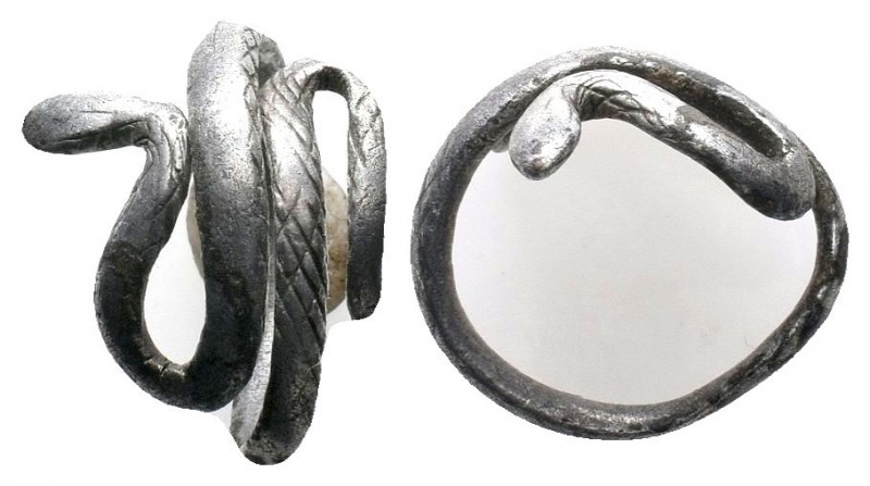 Ancient Rome.Circa 1st-3rd century AD.Silver stisted snale shaped ring

Weight :...