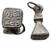 Crusaders.Circa 11th-12th century AD.Nice bronze Matrix Seal

Weight : 7.5 gr

Diameter : 22X11 mm