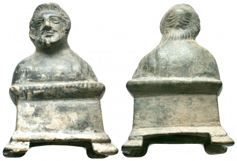 Ancient Rome.Circa 1st-3rd century AD.Bronze Bust Statue of Zeus

Weight : 96....