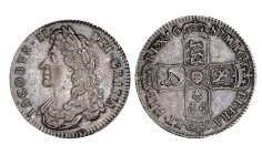 GRAN BRETAÑA. 1/2 Corona. James II. 1687. W/KM-452. 14,54 g. Bonito tono. MBC+