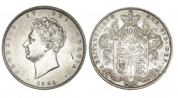 GRAN BRETAÑA. 1/2 Corona. Jorge IV. 1825. W/KM-695. 14,14 g. Leve rayita en campo del anv. Bonito tono. (EBC+)